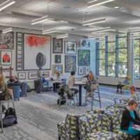 haas center for performing arts lobby